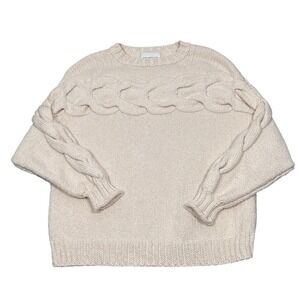 The Knotty Ones Jura 100% Merino Wool Sweater Size S Sea Salt $600 MSRP